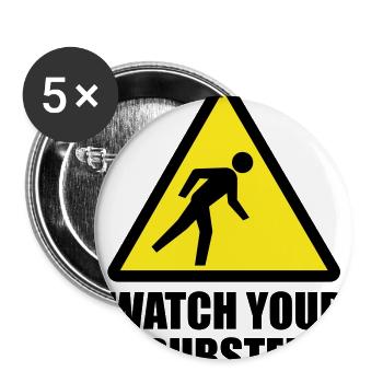 Watch your Dubstep (changeable colors) - Buttons large 2.2'' (5-pack) - white