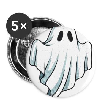 Playful Ghost in Draped Sheet Illustration - Buttons large 2.2'' (5-pack) - white