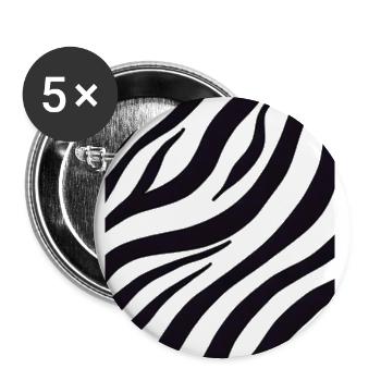  Zebra Stripe Pattern - Buttons large 2.2'' (5-pack) - white