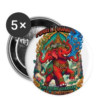 The Great Guardian, Red Erawan - Buttons large 2.2'' (5-pack) - white