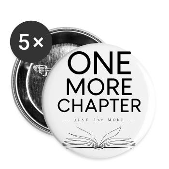 One More Chapter – Minimalist Reader Shirt - Buttons large 2.2'' (5-pack) - white