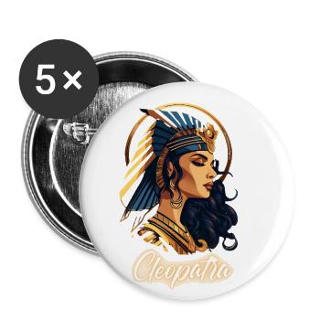 Cleopatra Ancient Egyptian Queen Graphic Art - Buttons large 2.2'' (5-pack) - white