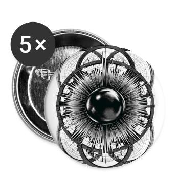 Dark Cosmic Design - Buttons large 2.2'' (5-pack) - white