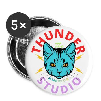 Thunder Cat Studio - Buttons large 2.2'' (5-pack) - white