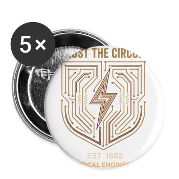 Trust the Circuit Shield - Buttons large 2.2'' (5-pack) - white