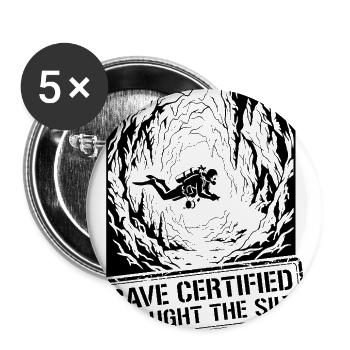Ocean Depth Collective - Buttons large 2.2'' (5-pack) - white