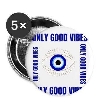 beautiful blue eyes - Buttons large 2.2'' (5-pack) - white