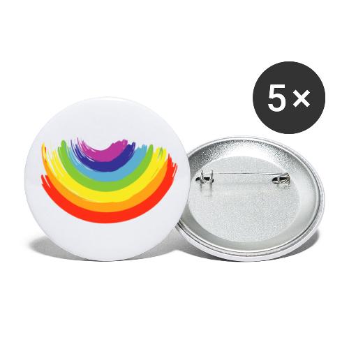 Rainbow Smile - Buttons large 2.2'' (5-pack)