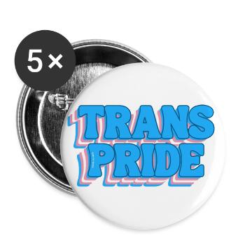 Trans Pride | PRIDE - Buttons large 2.2'' (5-pack) - white