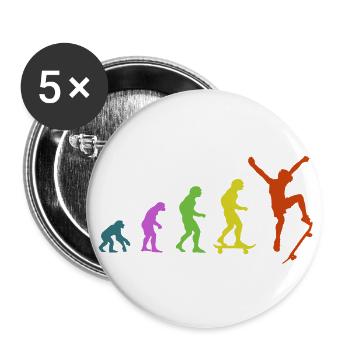 EVOLUTION SKATER - Buttons large 2.2'' (5-pack) - white