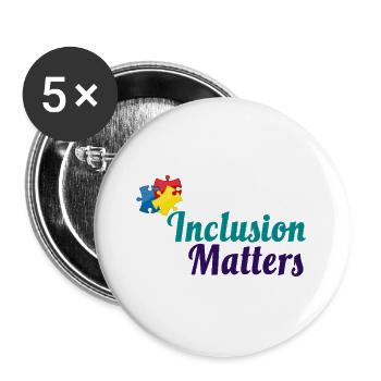 Inclusion Matters Puzzle - Buttons large 2.2'' (5-pack) - white