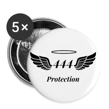Angel Number 444 Protection - Buttons large 2.2'' (5-pack) - white