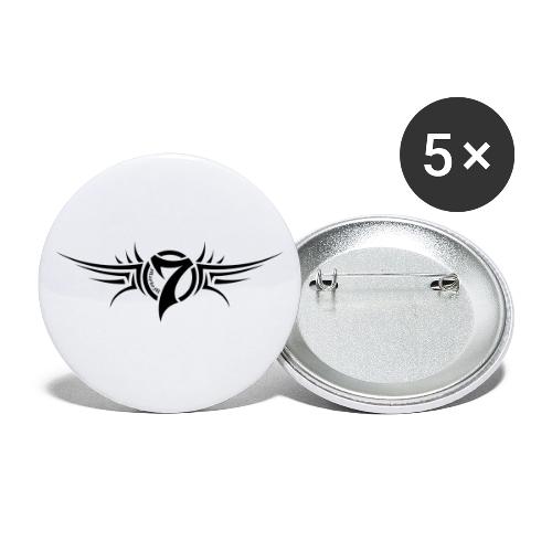 MayheM-7 Tattoo Logo Black - Buttons large 2.2'' (5-pack)