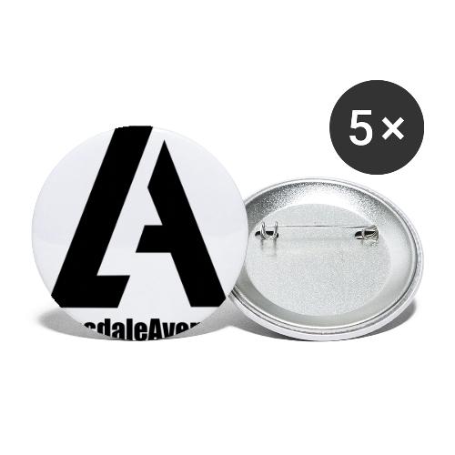 Lonsdale Avenue Logo Black Text - Buttons large 2.2'' (5-pack)