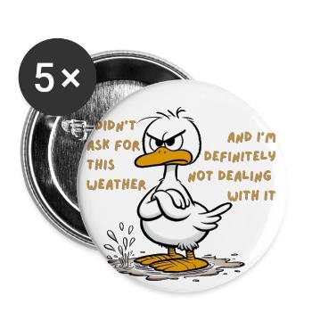 I hate bad weather - Buttons large 2.2'' (5-pack) - white