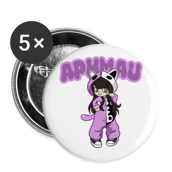 girl - Buttons large 2.2'' (5-pack) - white