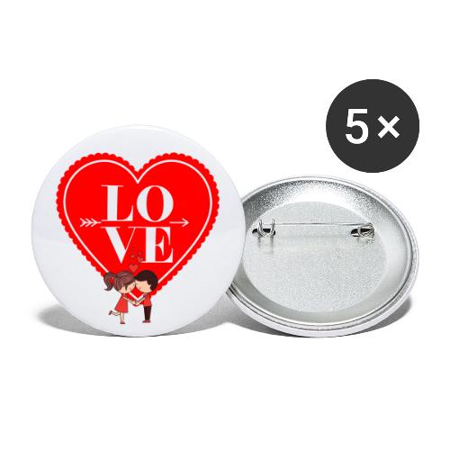 Love Valentine's Day, Designs February 14, Harmony - Buttons large 2.2'' (5-pack)