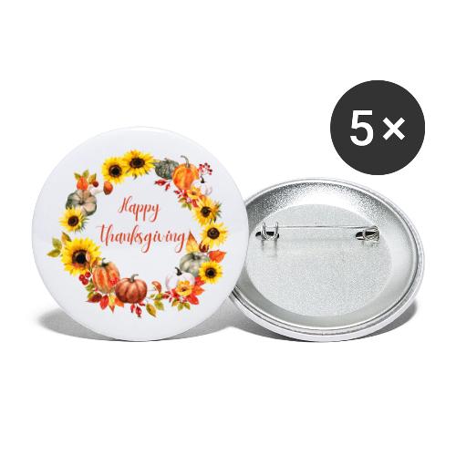 Happy thanksgiving - Buttons large 2.2'' (5-pack)