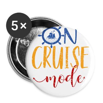 On Cruise Control - Cruise Ship Gift - Buttons large 2.2'' (5-pack) - white