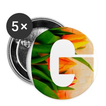 Letter G colourful artwork - Buttons large 2.2'' (5-pack) - white