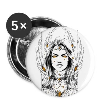The Eternal White - Buttons large 2.2'' (5-pack) - white