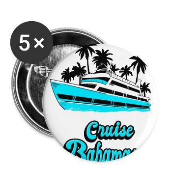 Cruise Bahamas Yacht Design - Buttons large 2.2'' (5-pack) - white