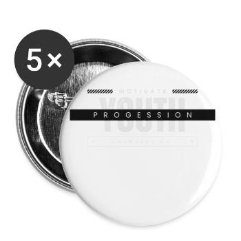 Youth Progression Design - Buttons large 2.2'' (5-pack) - white
