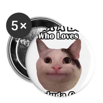 Just A Boy Who Loves Beluga Cat - Buttons large 2.2'' (5-pack) - white