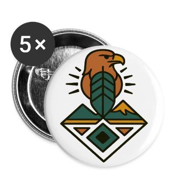 Native American Heritage - Buttons large 2.2'' (5-pack) - white