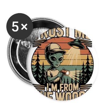 Trust Me I'm From the Woods - Buttons large 2.2'' (5-pack) - white