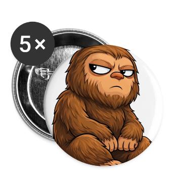 Funny Bigfoot Sasquatch monster cartoon humor - Buttons large 2.2'' (5-pack) - white