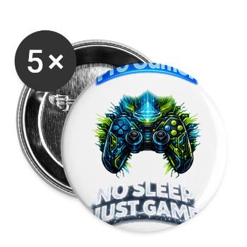 No Sleep Just Game Neon Controller - Buttons large 2.2'' (5-pack) - white