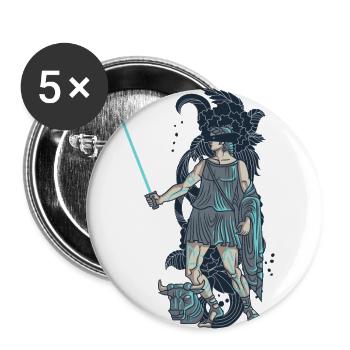Neon Spartan Warrior with Aether Blade - Buttons large 2.2'' (5-pack) - white