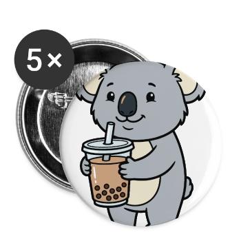 koala bubble tea - Buttons large 2.2'' (5-pack) - white