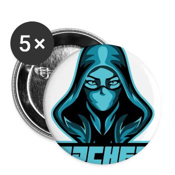 Racer Woman Face T-Shirt | Speed Racing Girl Graph - Buttons large 2.2'' (5-pack) - white