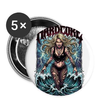 Hardcore Evil Blonde  - Buttons large 2.2'' (5-pack) - white