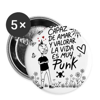 Punk Love and Life Sketch - Buttons large 2.2'' (5-pack) - white