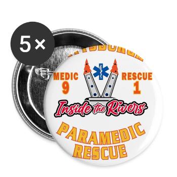 Pittsburgh Inside the Rivers Paramedic - Buttons large 2.2'' (5-pack) - white