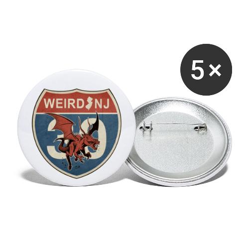 Weird NJ HIghway Shield - Buttons large 2.2'' (5-pack)