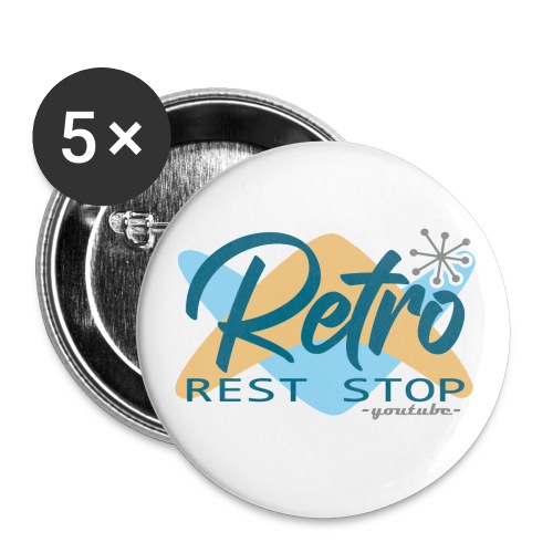 Retro Rest Stop - Buttons large 2.2'' (5-pack)