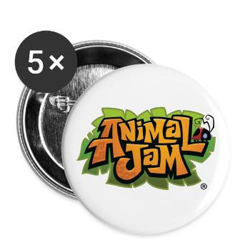 national geographic animal jam smart bomb logo - Buttons large 2.2'' (5-pack) - white