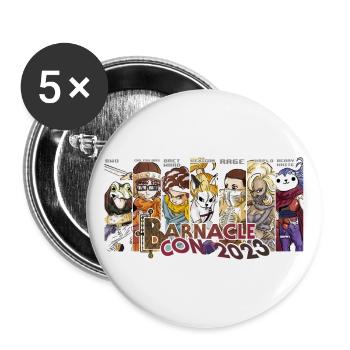 BarnacleCon2023 - Buttons large 2.2'' (5-pack) - white
