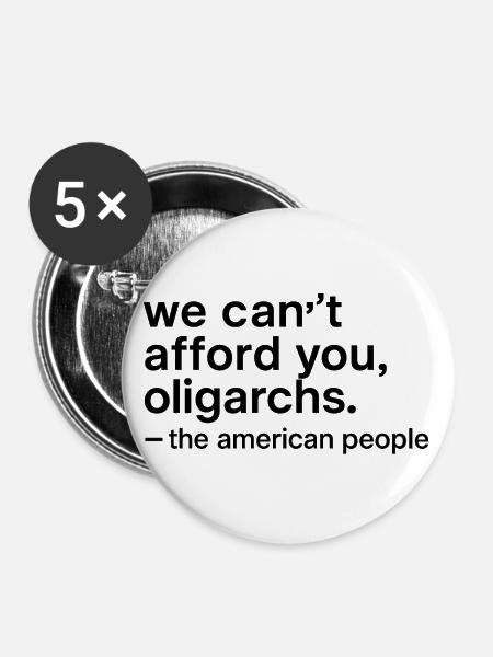 We Can't Afford You Typeface Statement - Buttons large 2.2'' (5-pack) - white