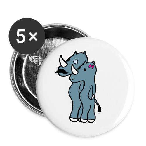 Rhino family - Buttons large 2.2'' (5-pack)