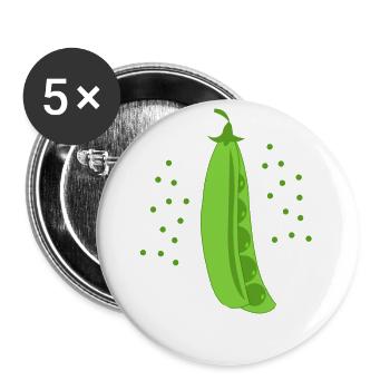 Pea Pod Vegetable - Buttons large 2.2'' (5-pack) - white