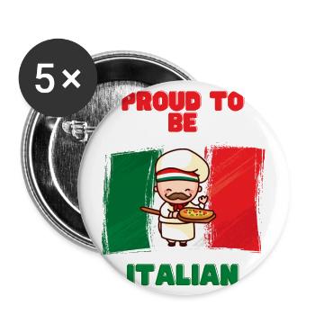 Proud to be Italian - cute design - Buttons large 2.2'' (5-pack) - white