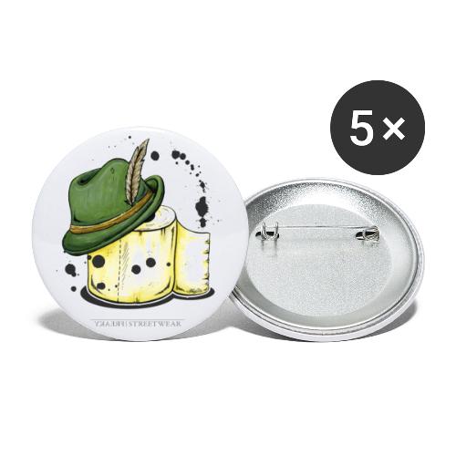 The hunter & the toilet paper - Buttons large 2.2'' (5-pack)