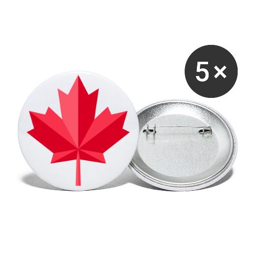 Canadian red maple leaf - Buttons large 2.2'' (5-pack)