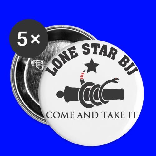 Lone Star BJJ - Come and Take It - Black and Red - Buttons large 2.2'' (5-pack)