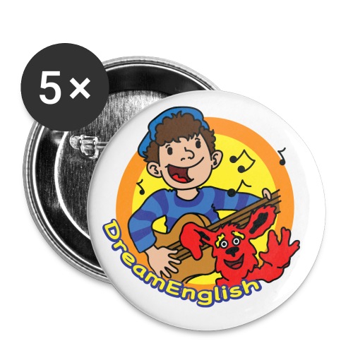 dreamenglishlogo-L - Buttons large 2.2'' (5-pack)